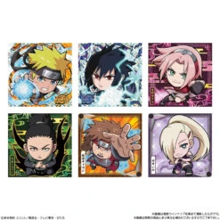 Bandai Candy Niformation NARUTO Deformed Metallic Sticker Collection 20pcs Box