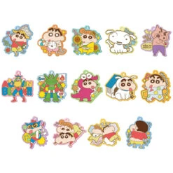 Bandai Candy Crayon Shin-chan Rubber Mascot Key Chain Collection 12Pcs Box