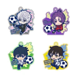 Bandai Candy Blue Lock Pop Rubber Mascot Collection 10Pcs Box