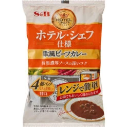 S & B Hotel Chef European Beef Curry Pack Of 4 Sweet 680G