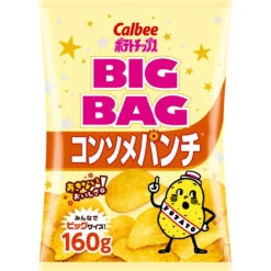 Calbee Big Bag Potato Chips Consomme Punch 160G