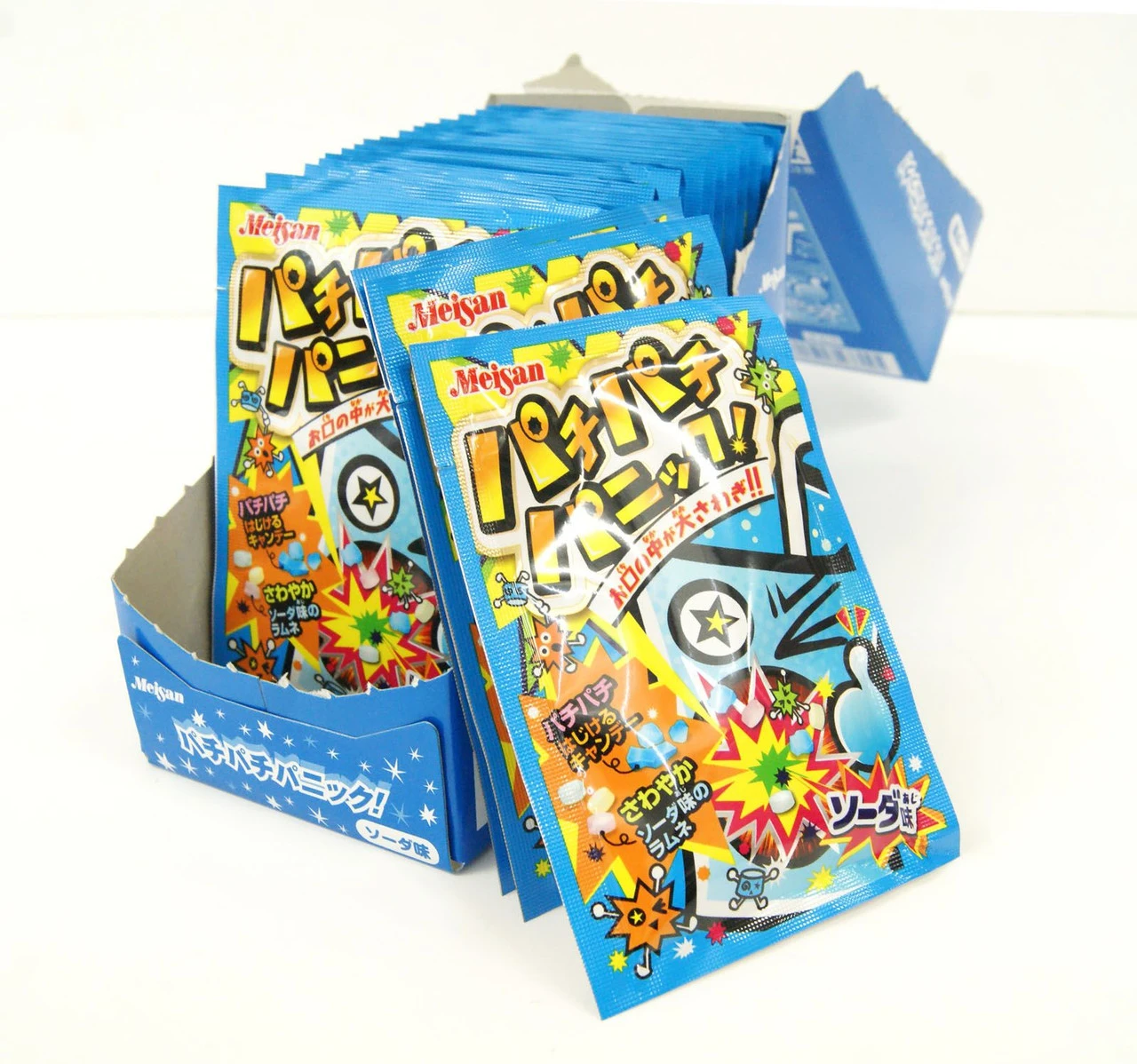 MeisanPachi Pachi Panic! | Popping Candy | 1 Box (20 Pieces) Japanese Dagashi Snack 2 MeisanPachi Pachi Panic! | Popping Candy | 1 Box (20 Pieces) Japanese Dagashi Snack - Image 2