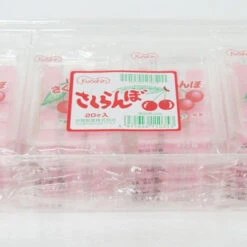 Kyoshin Mochi Candy Cherry 1 Box (20 Pieces) Japanese Dagashi Snack